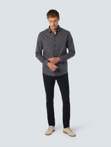 Stylish Winter Shirt with Dynamic All-Over Pattern | Black