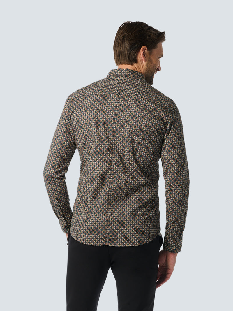 Allover Pattern Shirt - Stylish for Winter | Aubergine