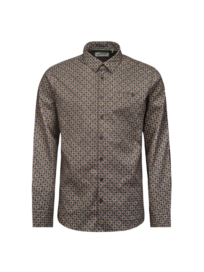 Allover Pattern Shirt - Stylish for Winter | Aubergine