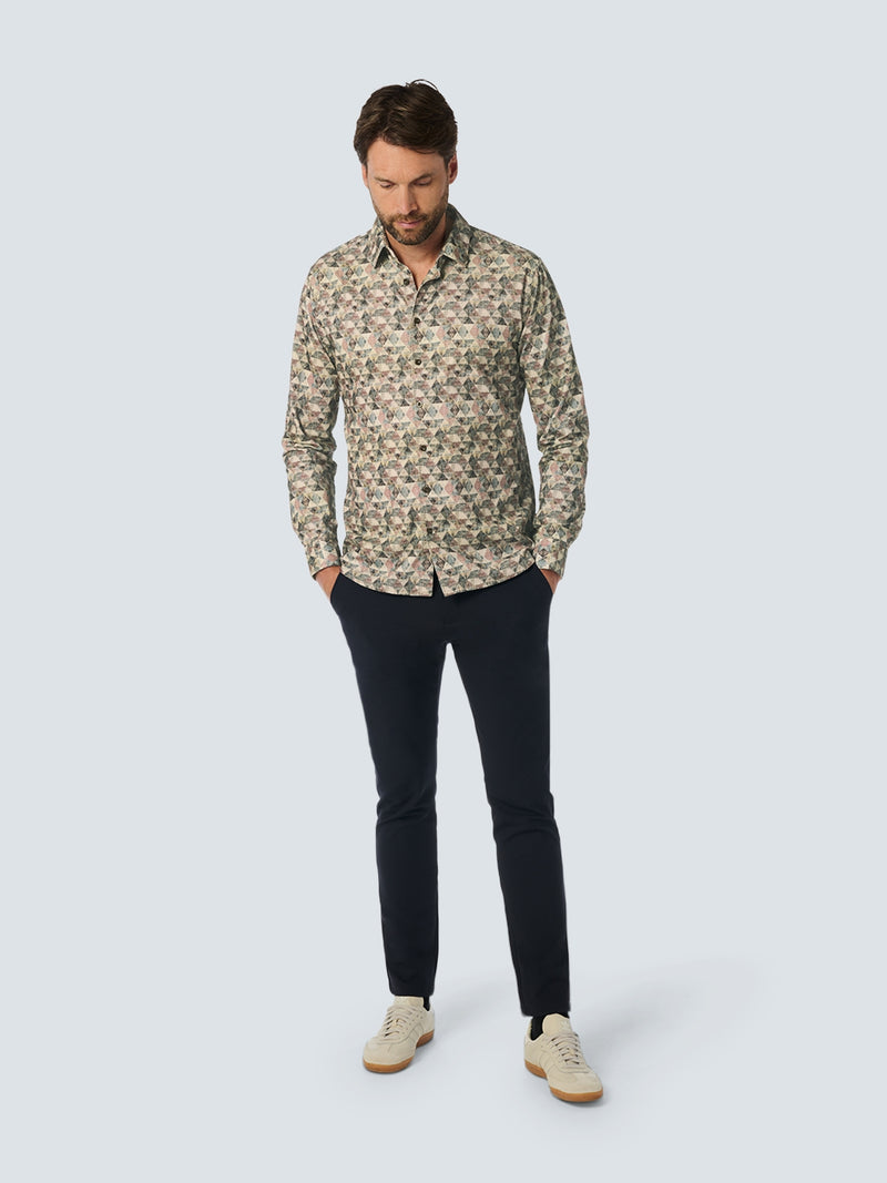 Check Print Corduroy Shirt: Stylish Casual Elegance | Smoke