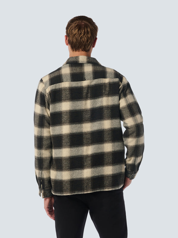 Checkered Overshirt with Button Closure: Stylish for Every Occasion | Black