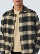 Checkered Overshirt with Button Closure: Stylish for Every Occasion | Black