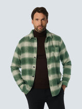 Checkered Overshirt with Button Closure: Stylish for Every Occasion | Dark Green