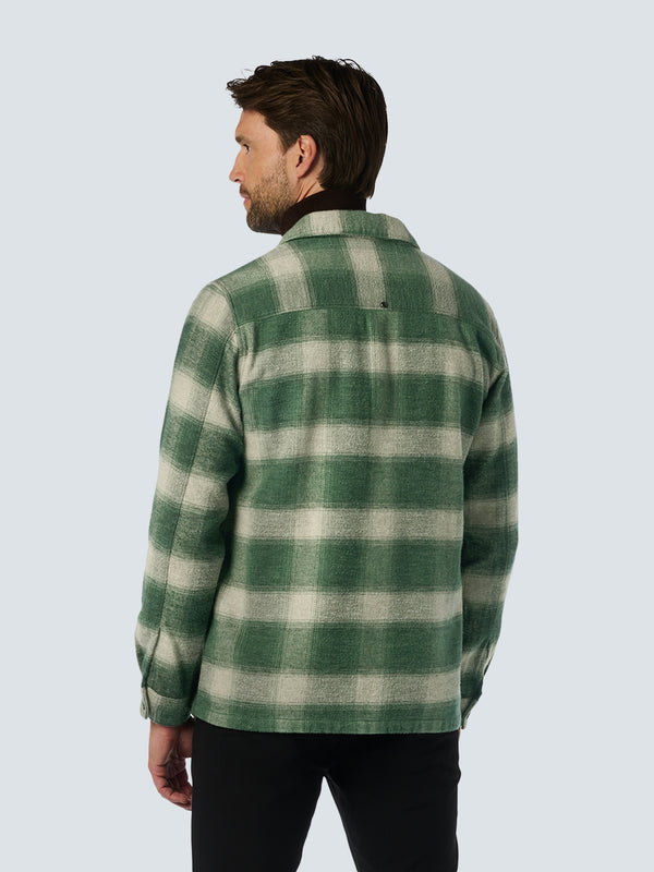 Checkered Overshirt with Button Closure: Stylish for Every Occasion | Dark Green