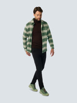 Checkered Overshirt with Button Closure: Stylish for Every Occasion | Dark Green