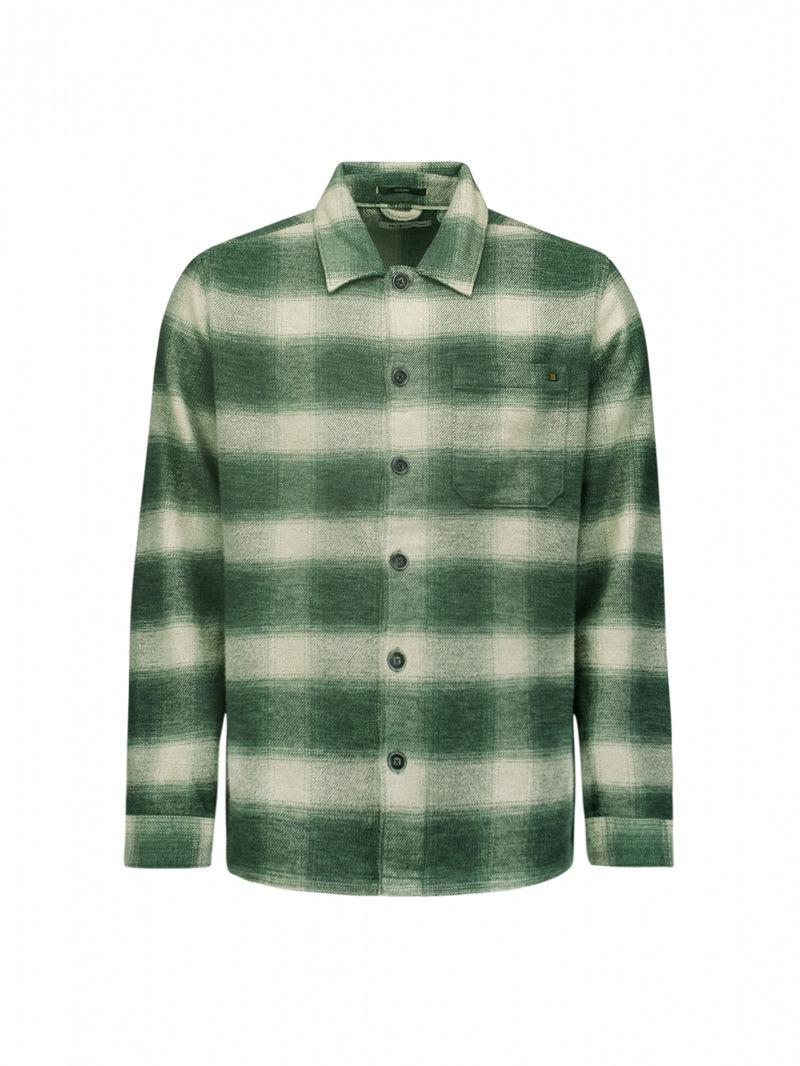 Checkered Overshirt with Button Closure: Stylish for Every Occasion | Dark Green