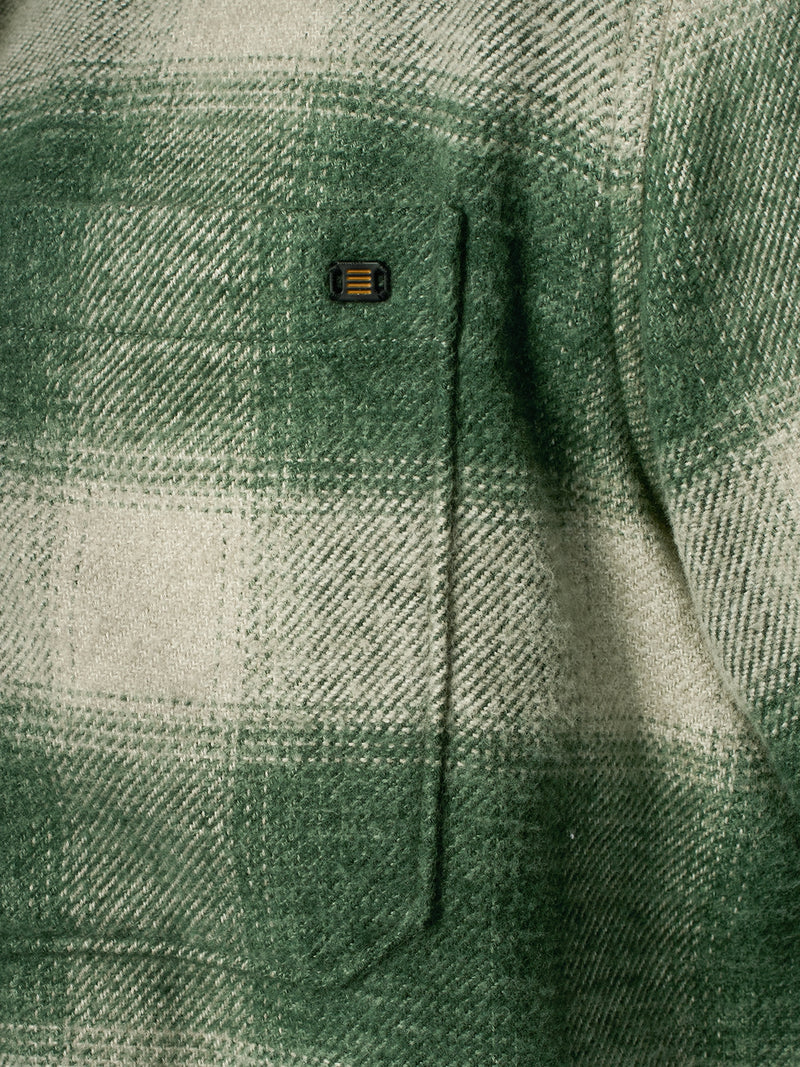 Checkered Overshirt with Button Closure: Stylish for Every Occasion | Dark Green