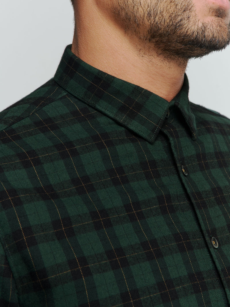 Checked Shirt: Timeless Style and Comfort | Dark Green