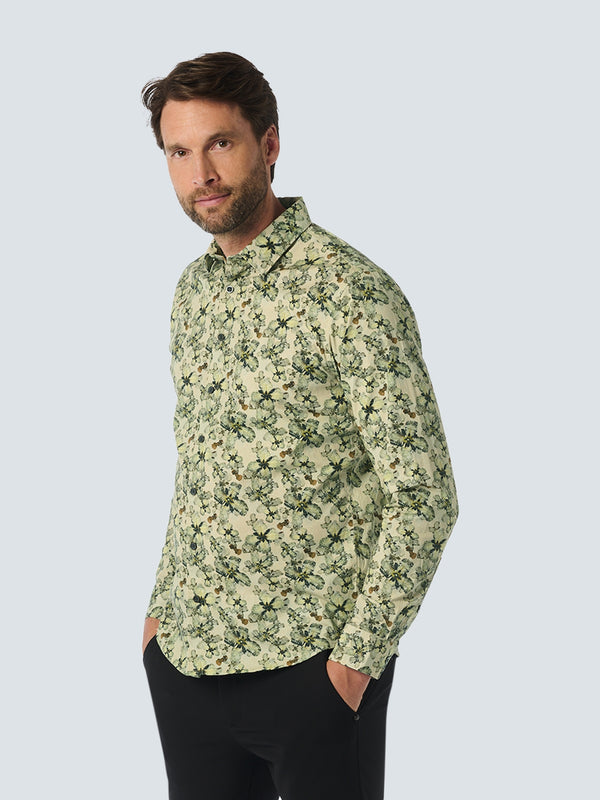 Shirt with Floral Print | Cement