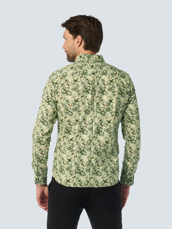 Shirt with Floral Print | Cement