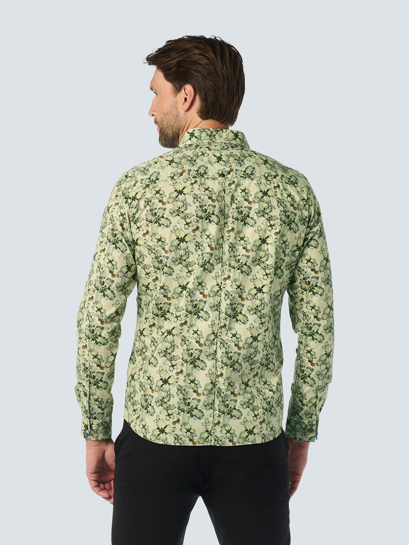 Shirt with Floral Print | Cement