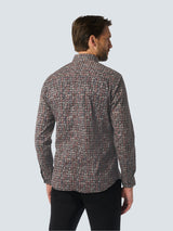 Shirt with All Over Circle Pattern and Stretch: Contemporary Comfort | Rusty