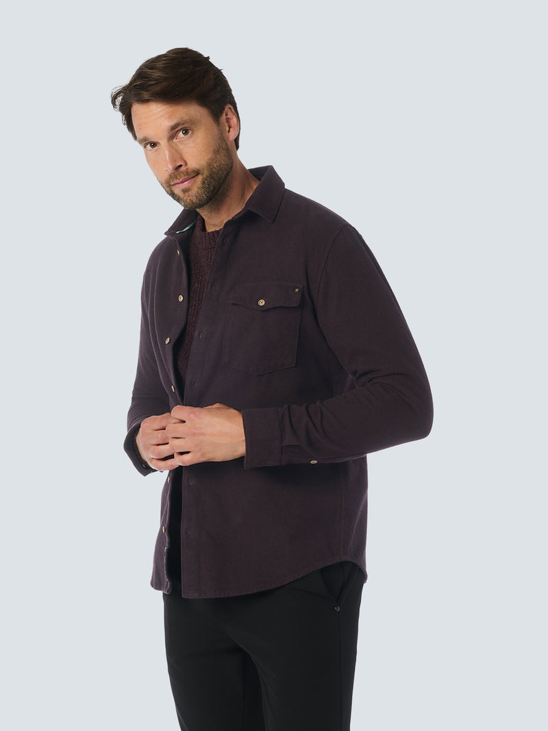 Two-Tone Twill Shirt: Style and Elegance Combined | Aubergine