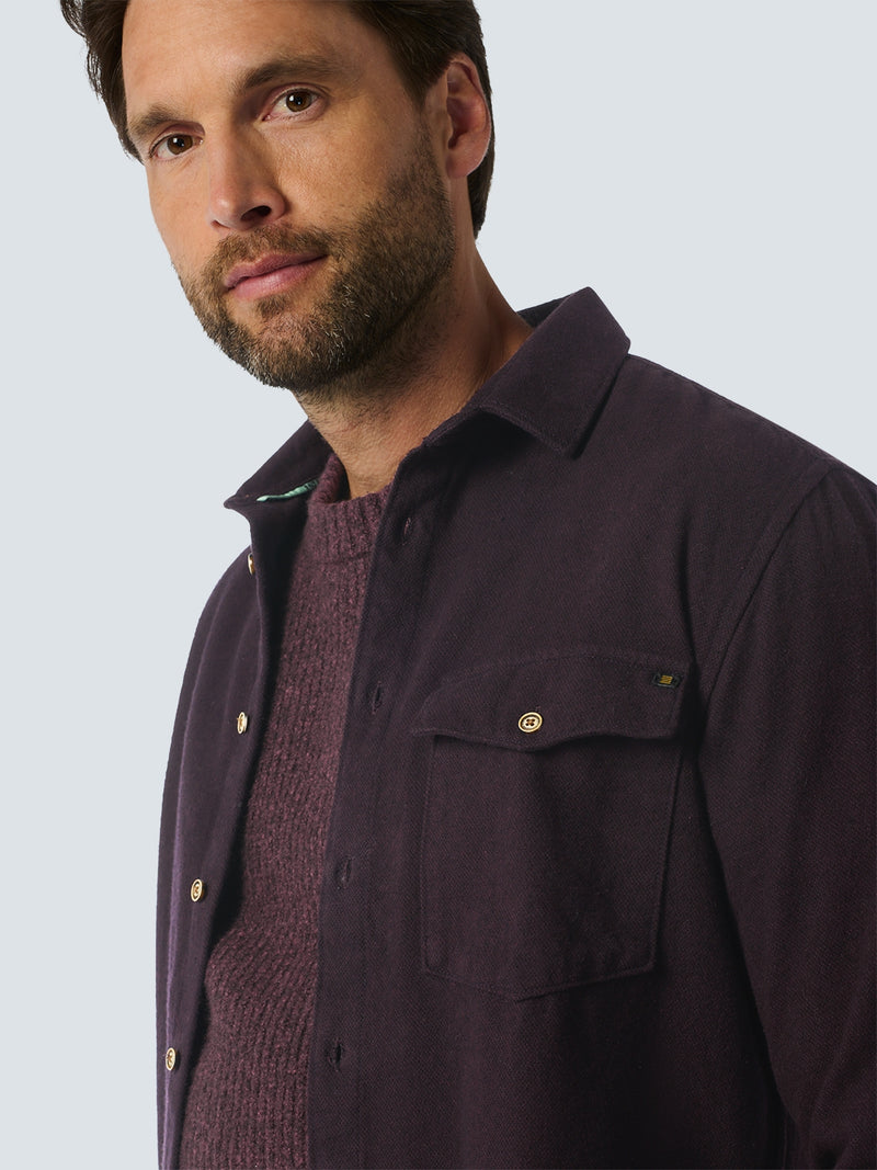 Two-Tone Twill Shirt: Style and Elegance Combined | Aubergine