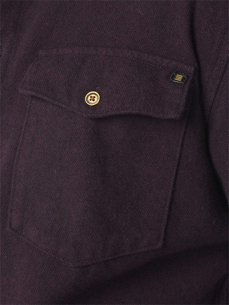 Two-Tone Twill Shirt: Style and Elegance Combined | Aubergine