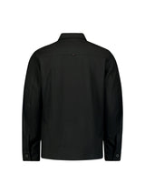 Overshirt with Zip Closure, 2 Pockets, and Stretch: Comfort and Functionality | Black