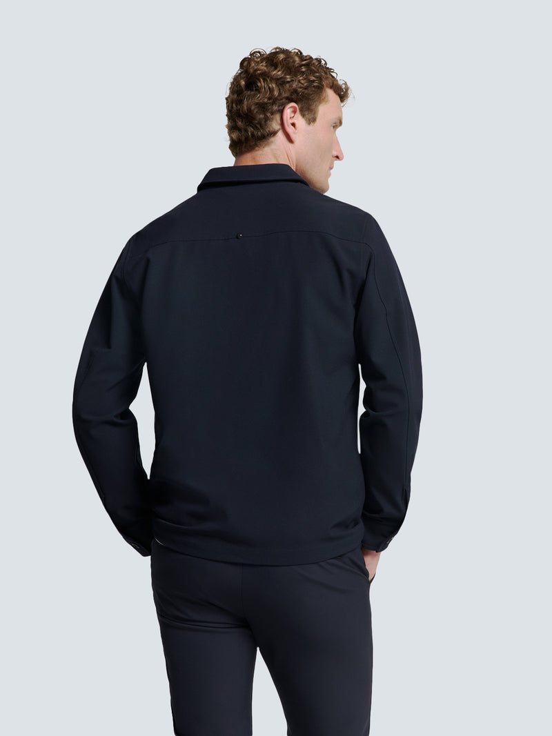 Overshirt with Zip Closure, 2 Pockets, and Stretch: Comfort and Functionality | Night