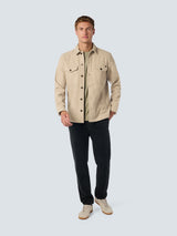 Melange Overshirt with Button Closure: Stylish Comfort for Every Day | Khaki