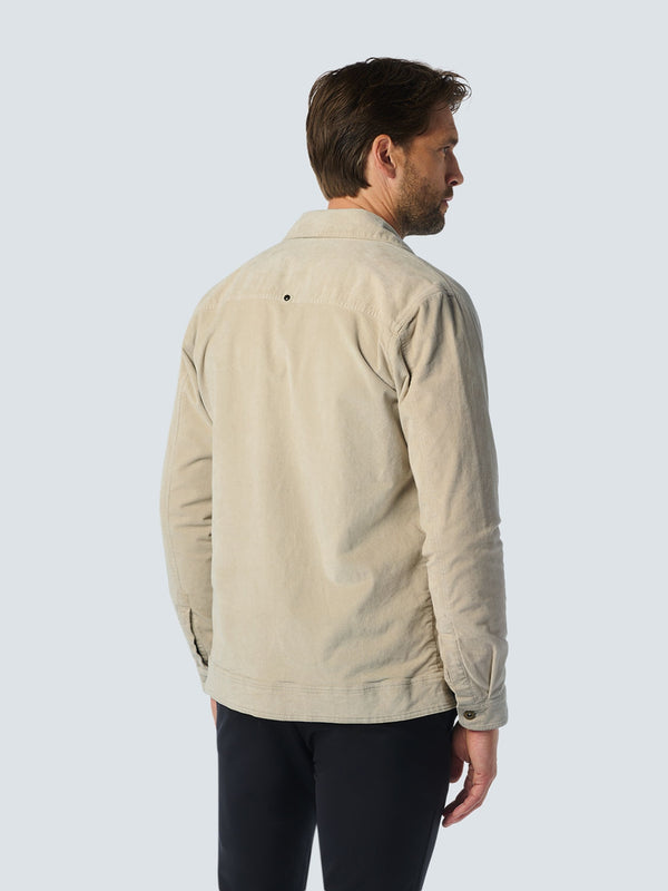 Modern Corduroy Overshirt with Chest Pockets | Cement