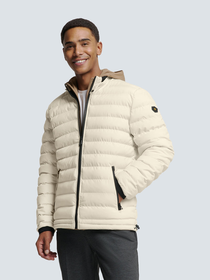 Lightweight Quilted Jacket with Sporty Look | Cement