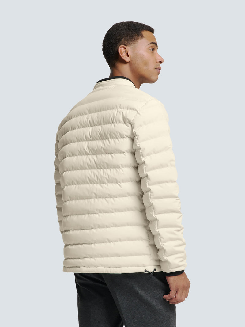 Lightweight Quilted Jacket with Sporty Look | Cement