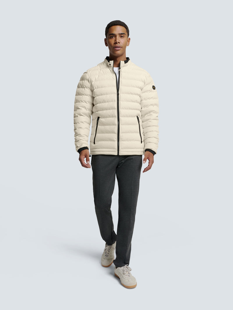 Lightweight Quilted Jacket with Sporty Look | Cement