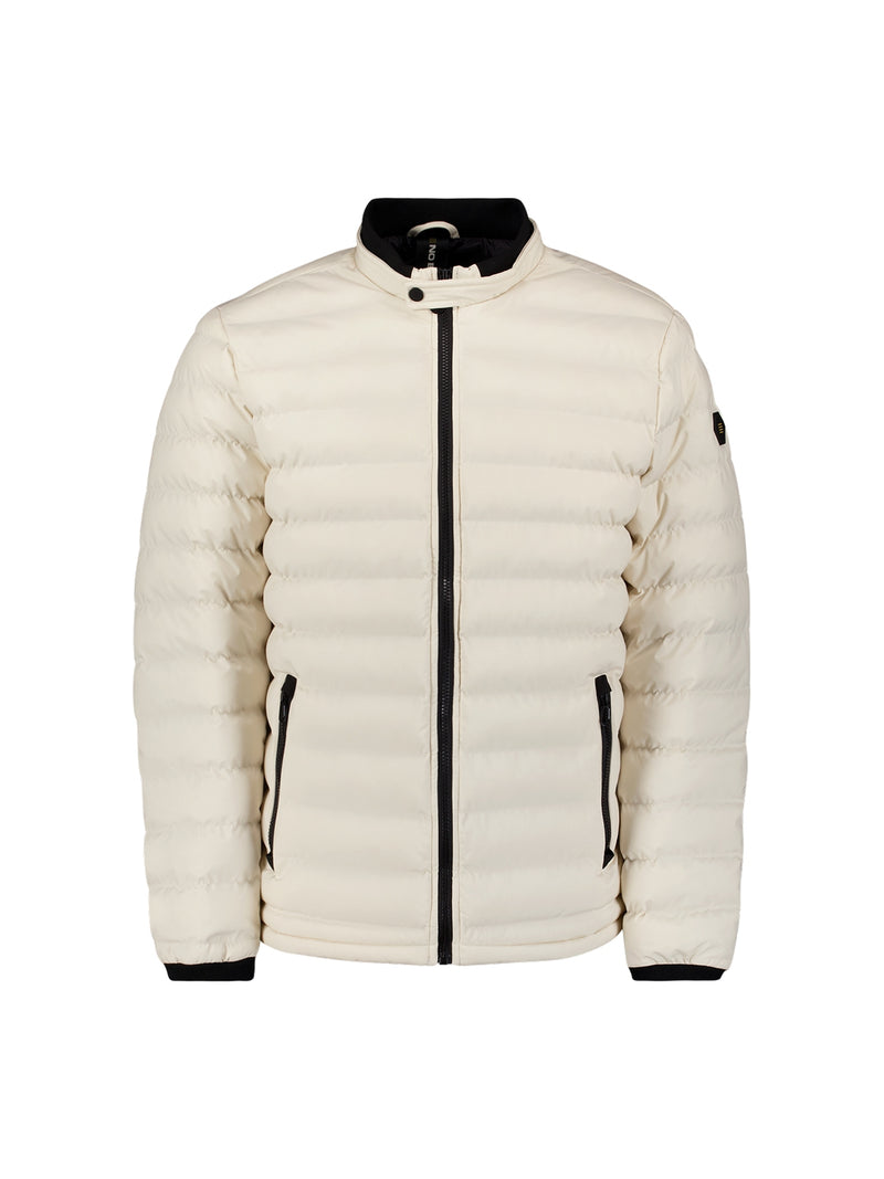 Lightweight Quilted Jacket with Sporty Look | Cement