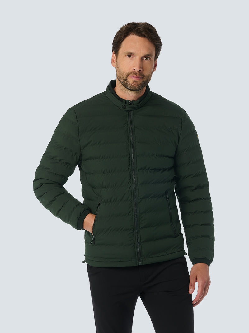 Lightweight Quilted Jacket with Sporty Look | Dark Moss