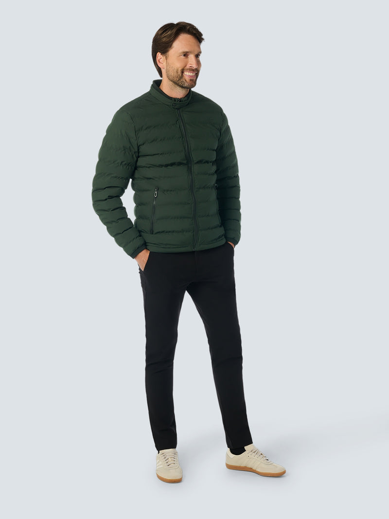 Lightweight Quilted Jacket with Sporty Look | Dark Moss