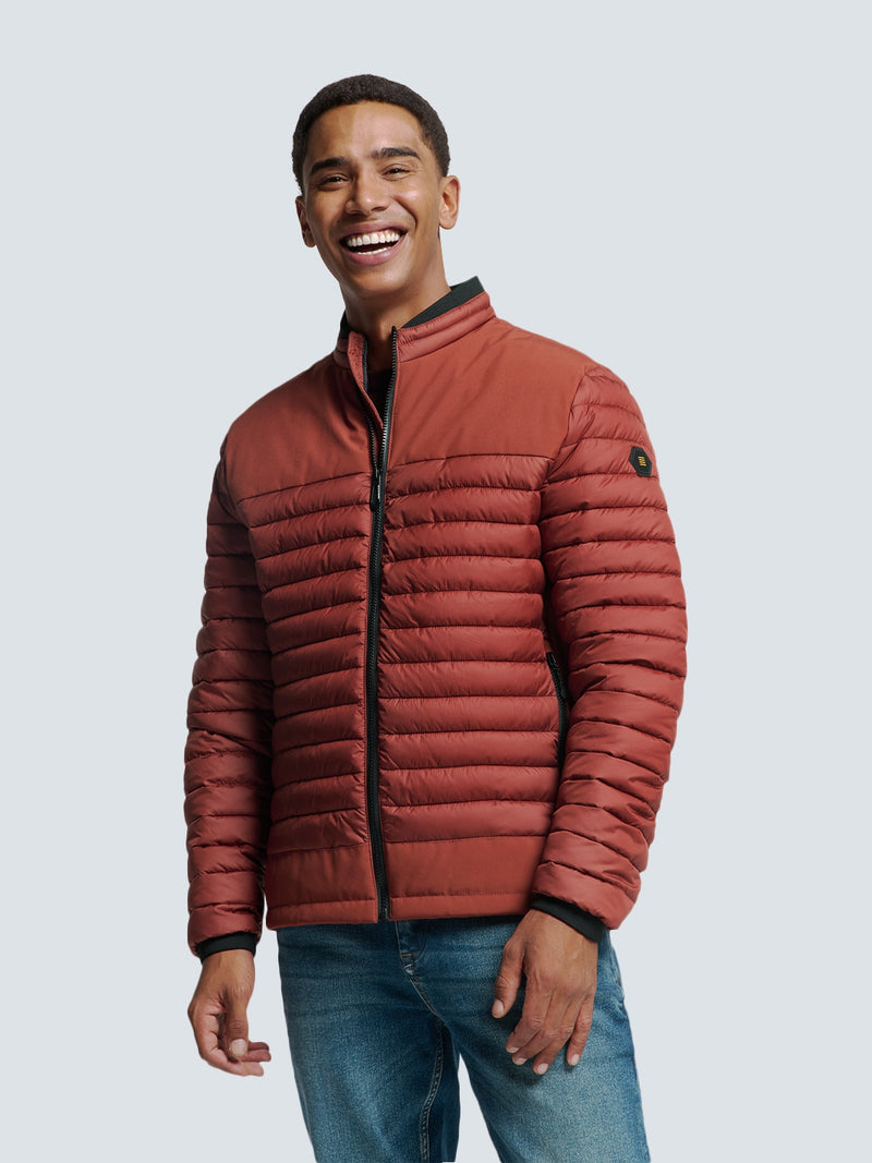 Lightweight Quilted Jacket with Matte Finish | Rusty