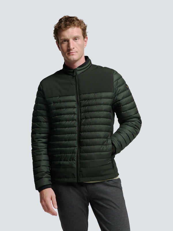 Lightweight Quilted Jacket with Matte Finish | Dark Moss