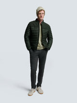 Lightweight Quilted Jacket with Matte Finish | Dark Moss