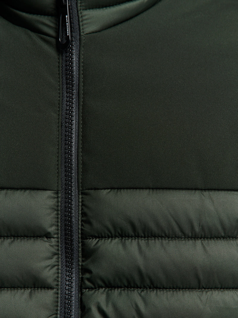 Lightweight Quilted Jacket with Matte Finish | Dark Moss