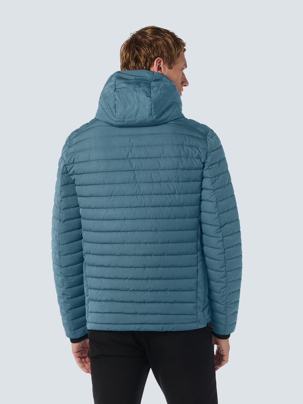 Lightweight Quilted Jacket with Hood and Adjustable Drawstrings: Functional and Stylish | Shadow Blue