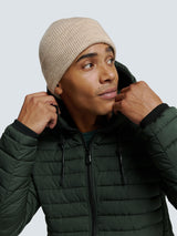 Lightweight Quilted Jacket with Hood and Adjustable Drawstrings: Functional and Stylish | Dark Moss