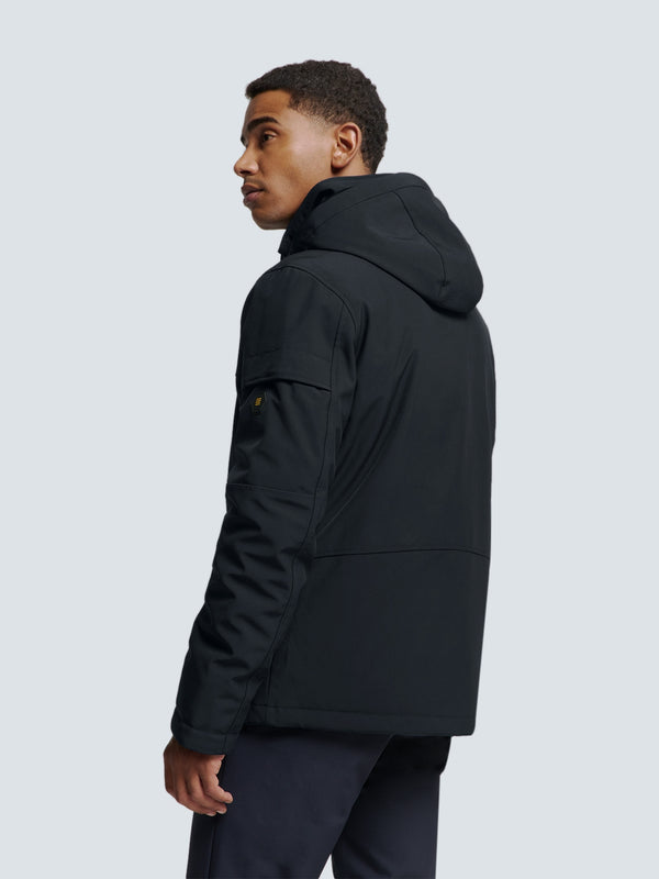 Short Softshell Jacket with Hood, Stretch, and Sleeve Pocket: Functional and Stylish | Night