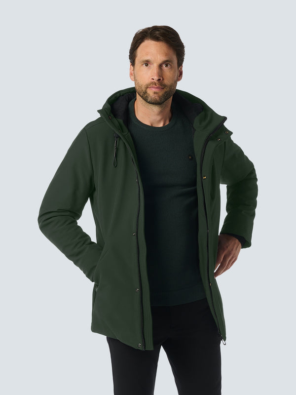 Softshell Jacket with Hood and Stretch: Comfort and Functionality in One | Dark Moss