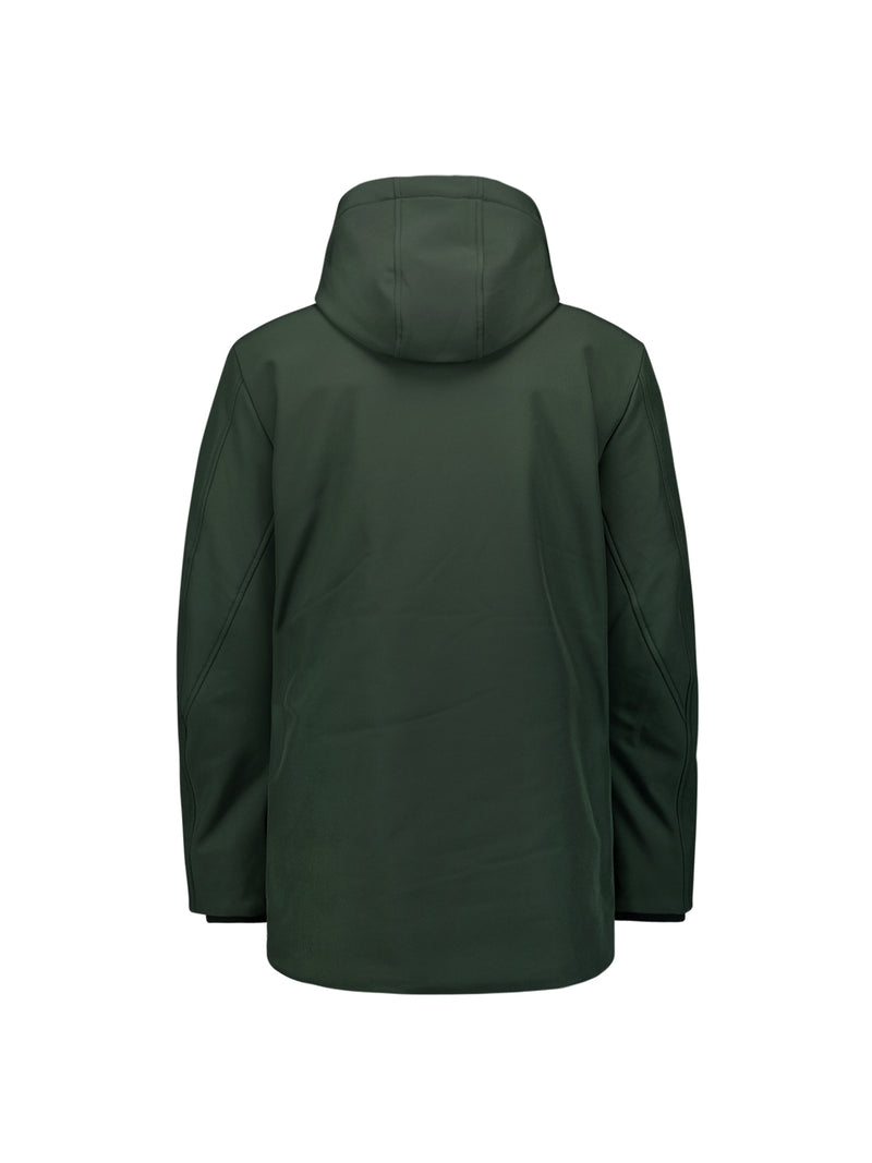 Softshell Jacket with Hood and Stretch: Comfort and Functionality in One | Dark Moss