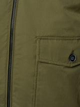 Short Quilted Jacket with Button Pockets and Elasticated Cuffs: Style and Comfort for Ever | Army