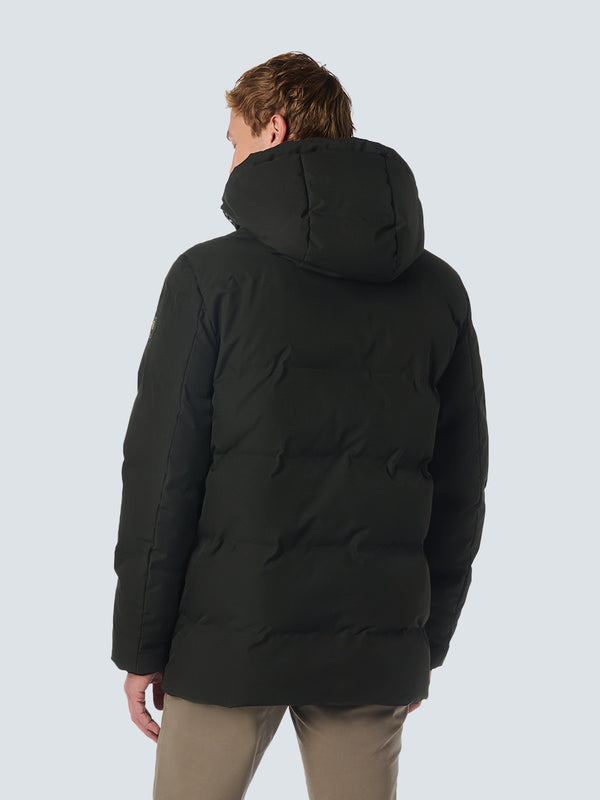 Short Jacket with Hood and Sealed Pockets | Black