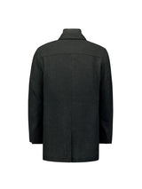 Mid-Length Coat with Wool and Removable Lining | Black