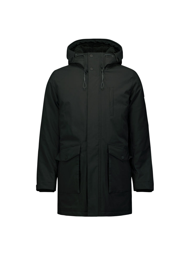 Long Coat with Hood: Perfect for Cold Days | Black