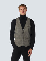 Jersey Gilet with Stretch and Mélange Fabric: Versatile Comfort and Style | Black