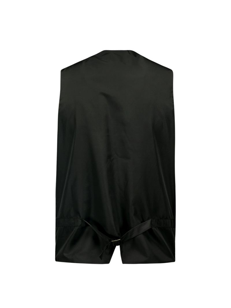 Jersey Gilet with Stretch and Mélange Fabric: Versatile Comfort and Style | Black