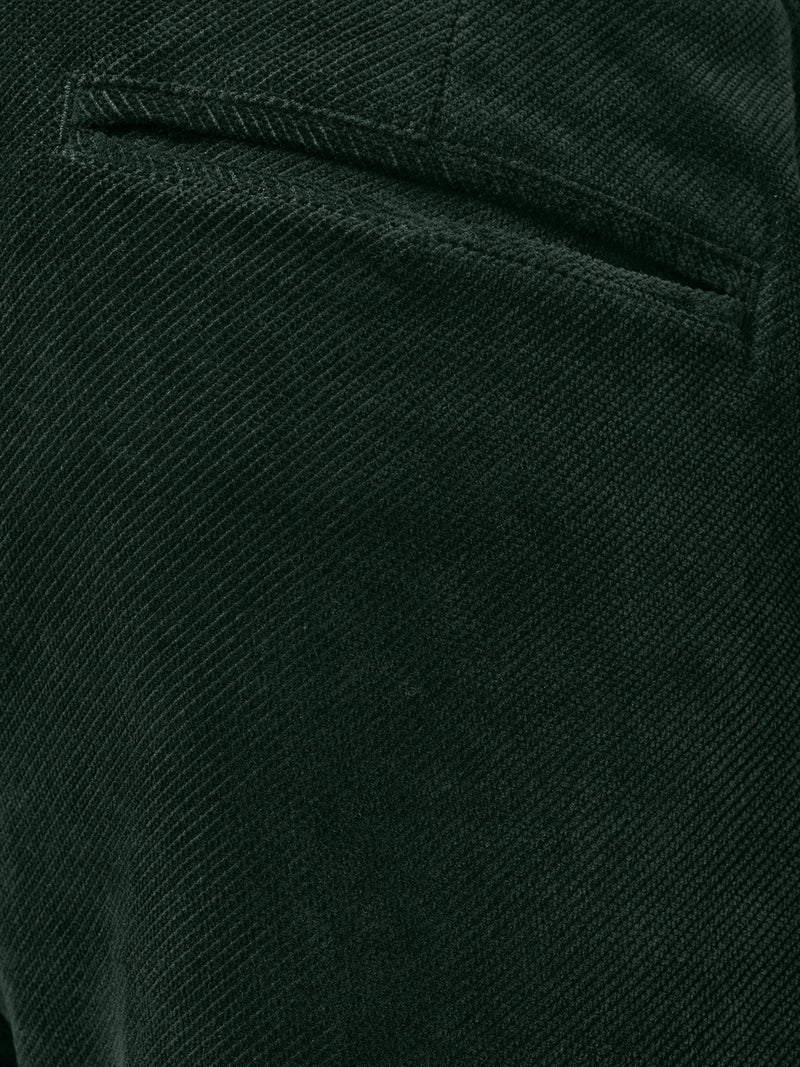 Corduroy Pants with Twill Weave: Timeless Style and Comfort | Dark Moss