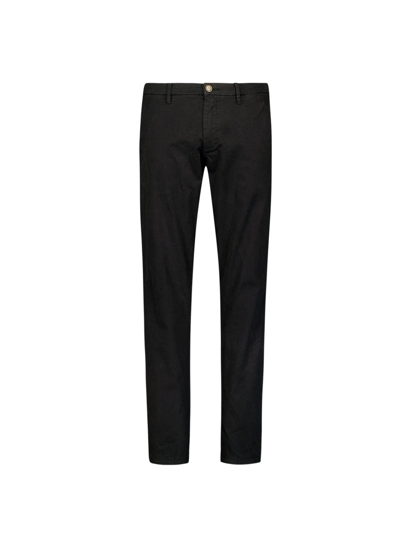 Stretch Pants with Garment Dyed Finish | Black