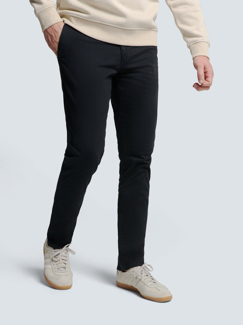 Stretch Pants with Garment Dyed Finish | Night