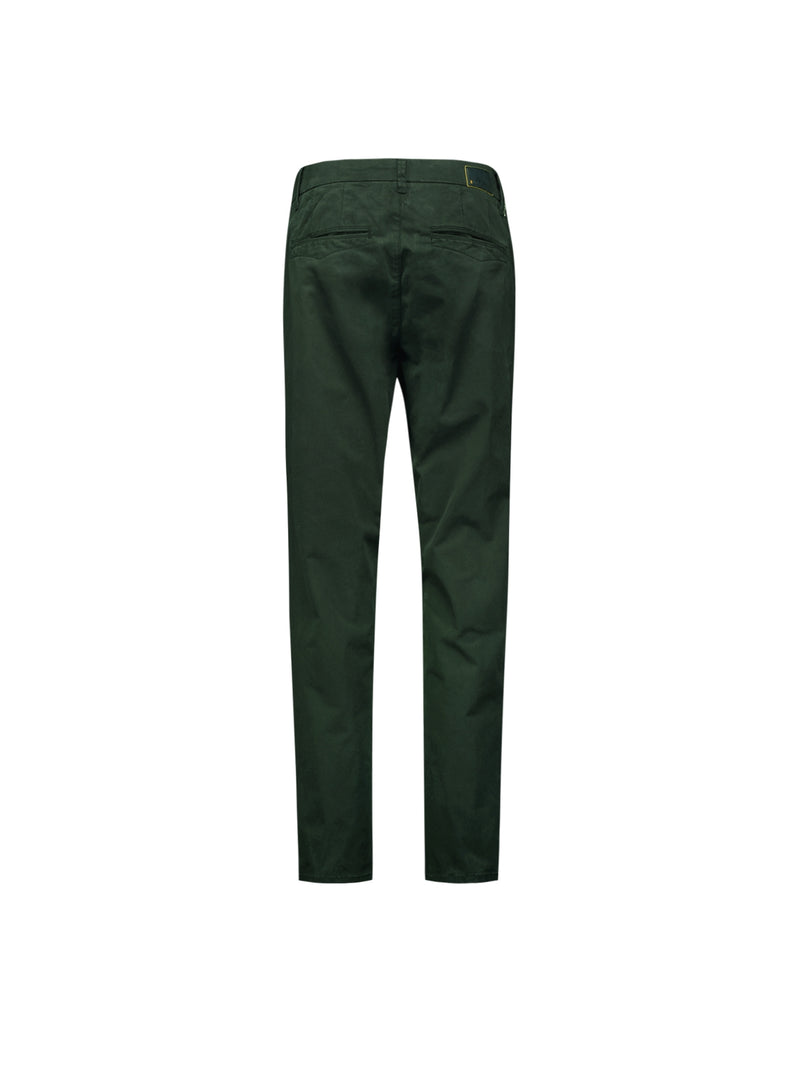 Stretch Pants with Garment Dyed Finish | Dark Moss