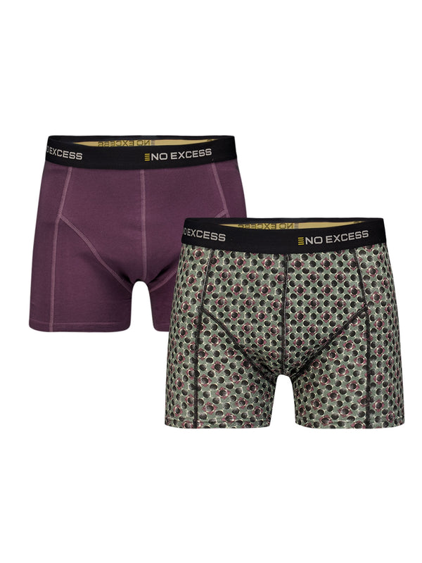 Set of 2 Boxers: 1 Printed and 1 Solid for Comfort and Style | Multi Colors