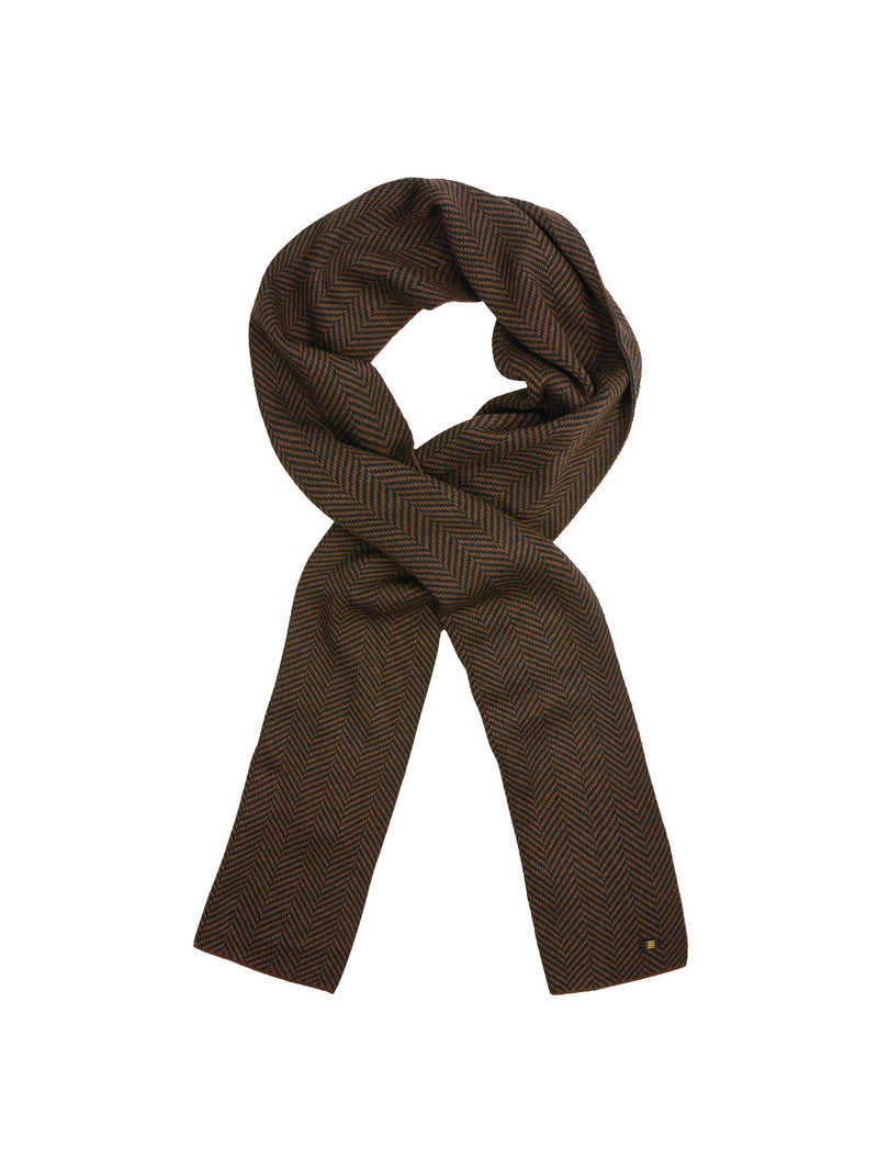 Sjaal met Zigzag Jacquard: Stijlvolle Warmte en Uniek DesignZigzag Jacquard Scarf: Stylish | Brown